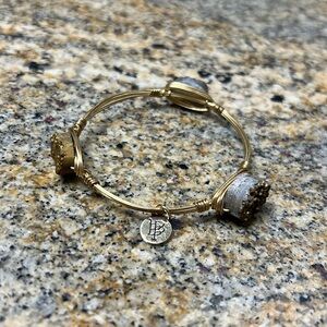 Gold stone bourbon and boweties bracelet